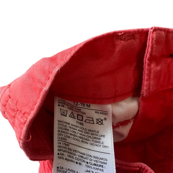 Old Navy Toddler Boy Pink Chino Shorts | 12-18M - Picture 3 of 4